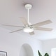 preview thumbnail 1 of 18, Hunter 52" Georgetown ENERGY STAR® Ceiling Fan w/ LED Light, Remote - Contemporary - Easy Install! Fresh White