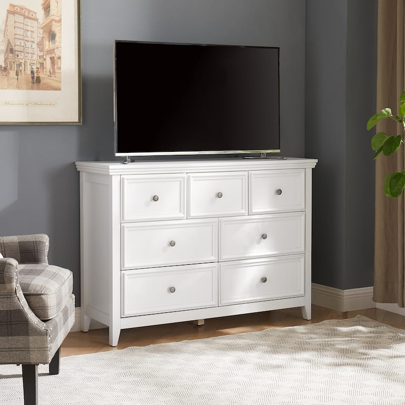 Farmhouse Style 7-Drawer Dresser for Bedroom,Wood Dressers & Chest of Drawers