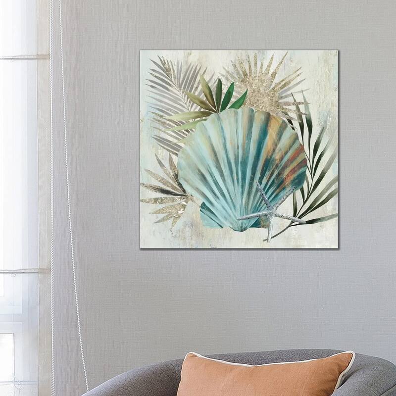 iCanvas "Turquoise Shell I" by Aimee Wilson Canvas Print - 26x26x1.5