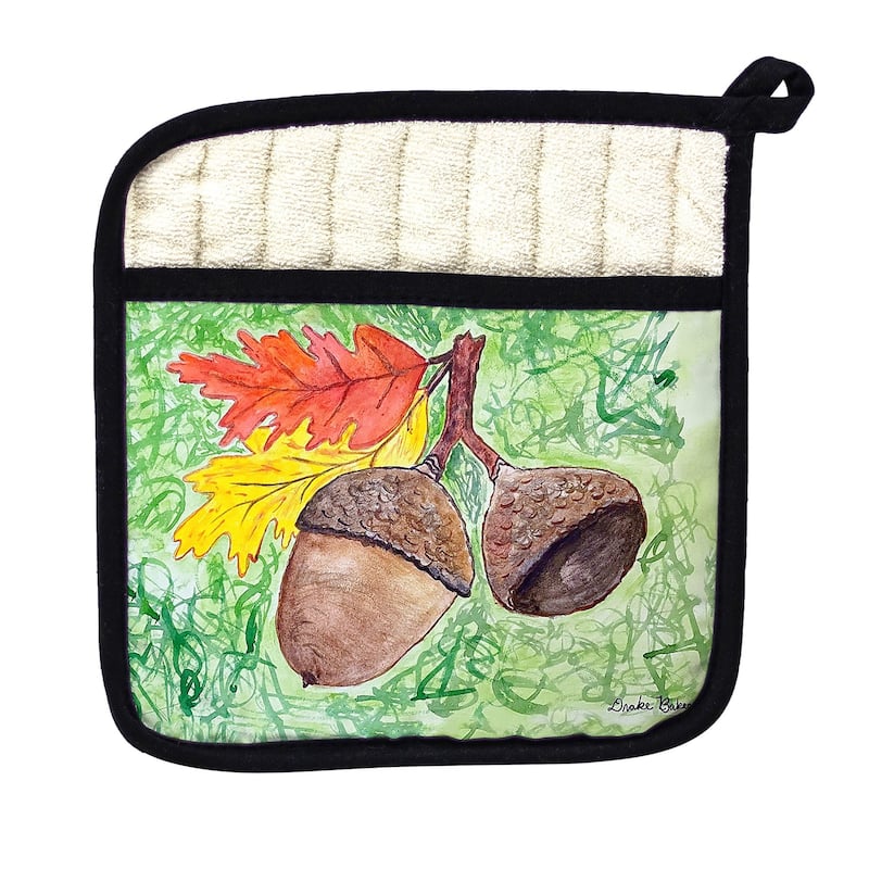 Drake's Acorns Pot Holder - 9x9