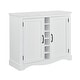 preview thumbnail 15 of 24, 47" Marbling Countertop Buffet Bar Cabinet w/ Glass Holders