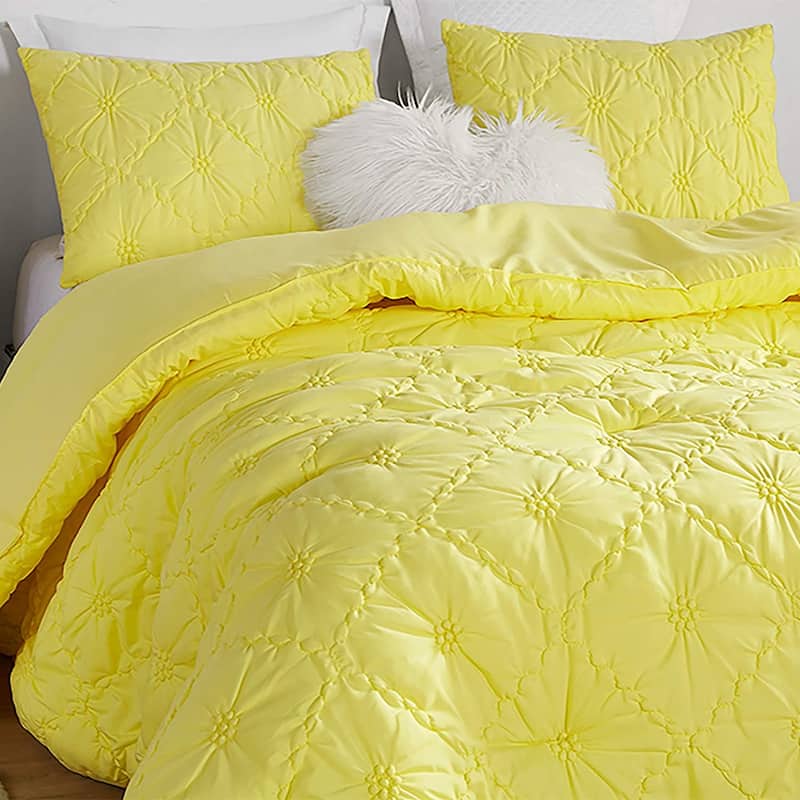 Farmhouse Morning Textured Bedding - Oversized Comforter - Limelight Yellow