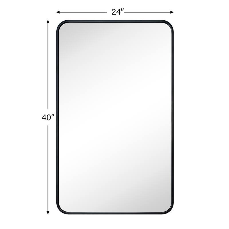 Rounded Rectangle Bathroom Vanity Mirror, Vertically/Horizontal Hanging