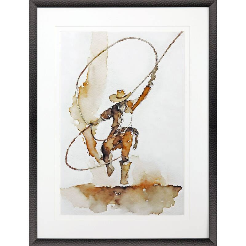 Lasso Framed Art Giclee Under Glass - 52 X 39 X 2