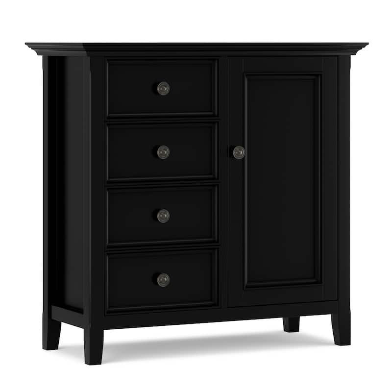 WYNDENHALL Halifax SOLID WOOD 37 inch Wide Transitional Medium Storage Cabinet - 37"w x 17"d x 36" h