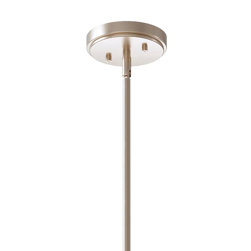 Kichler Kimrose 1 Light Mini Pendant with Clear Fluted Glass in Polished Nickel and Satin Nickel