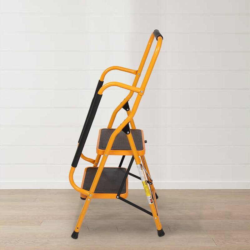 Foldable 2 Step Ladder Step Stool, 330 lb. Capacity