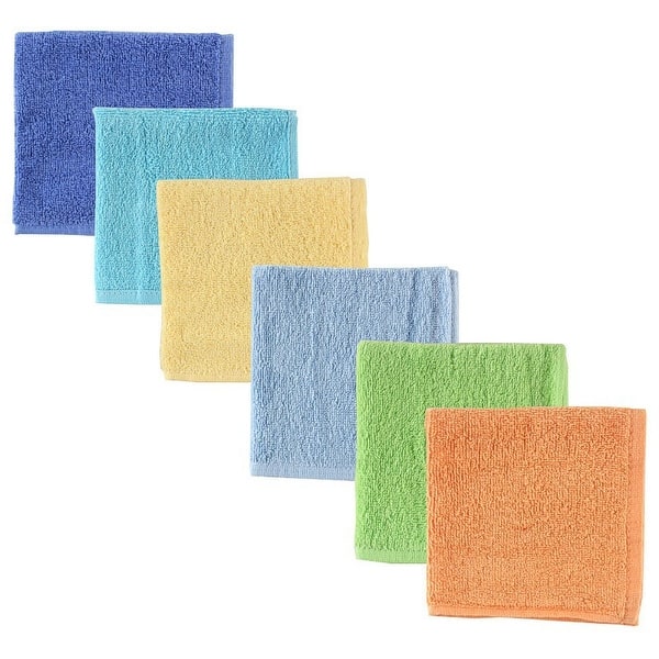 slide 1 of 1, Luvable Friends Baby Boy Super Soft Cotton Washcloths, Blue, One Size - Blue - One Size One Size - Blue
