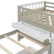 preview thumbnail 25 of 46, L-shaped Space-Saving Twin Loft and Twin Platform Bed with 7 Drawers and Full Guardrail,Loft and Platform Bed