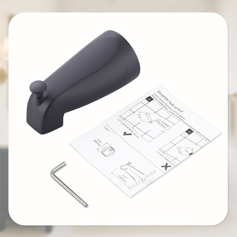 WOWOW Integrated Diverter Bathtub Spout