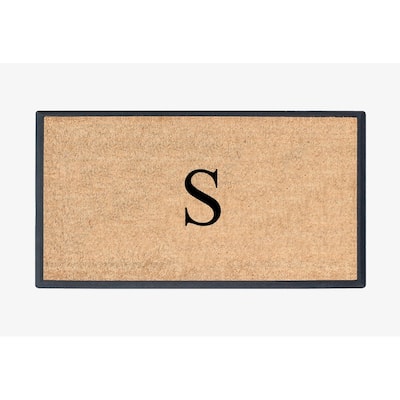 A1HC Rubber and Coir Molded Double Monogrammed Door Mat 30"x48"