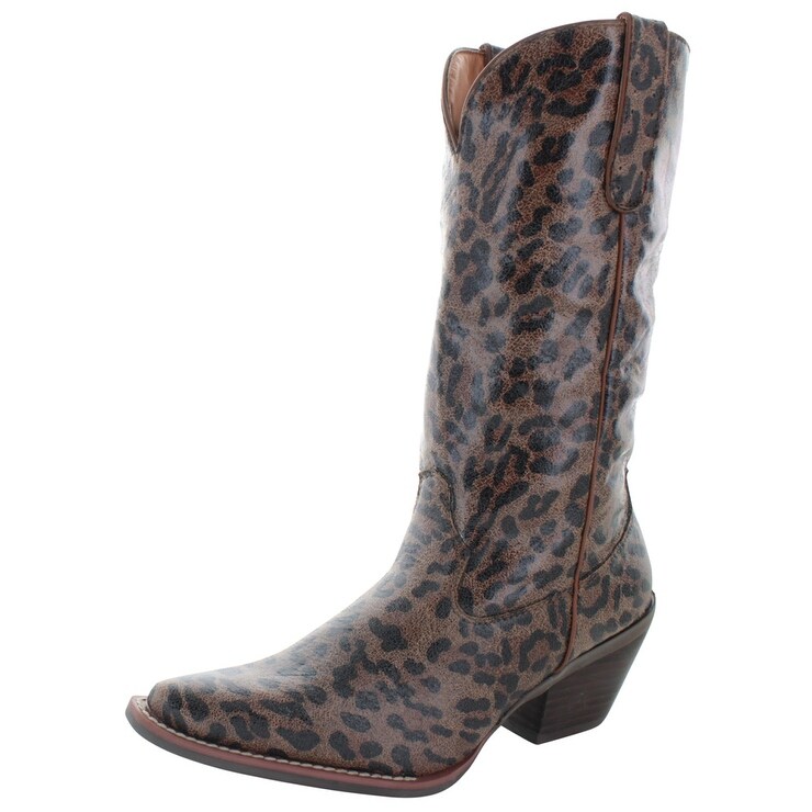womens leopard print cowboy boots