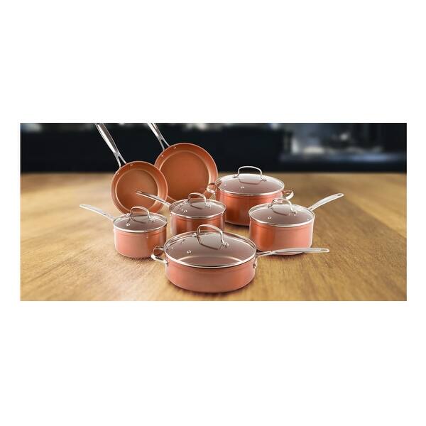 Shop Nuwave Duralon Ceramic Nonstick 12 Piece Forged Cookware Set