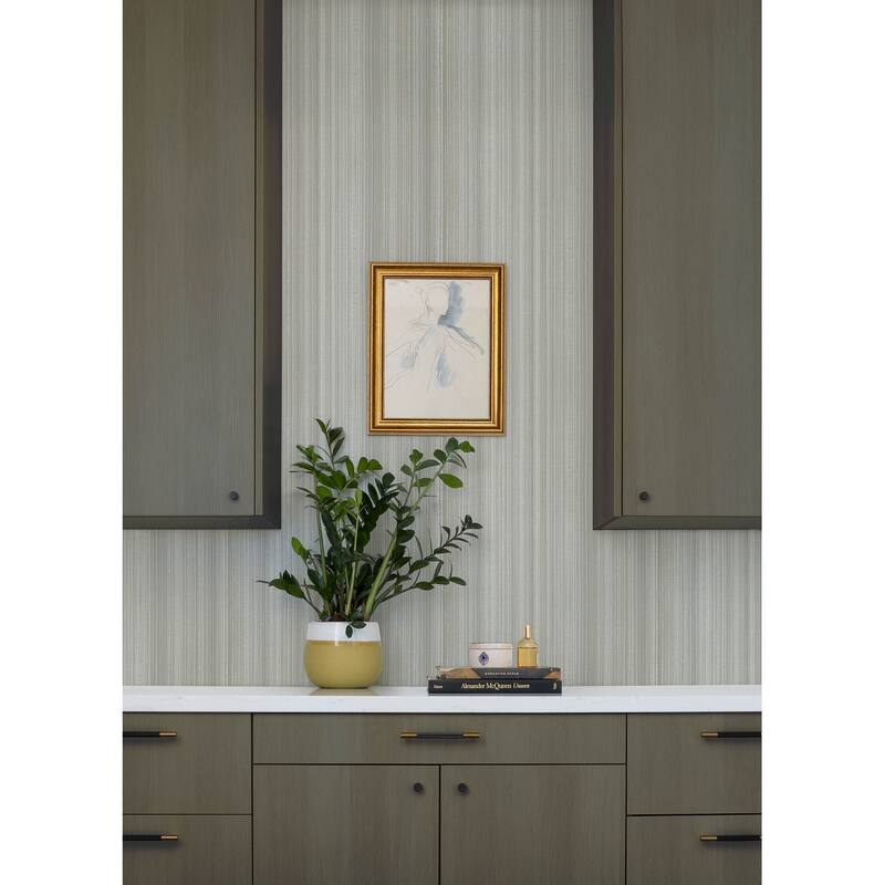 A-Street Prints Elan Grey Ombre Stripe Wallpaper
