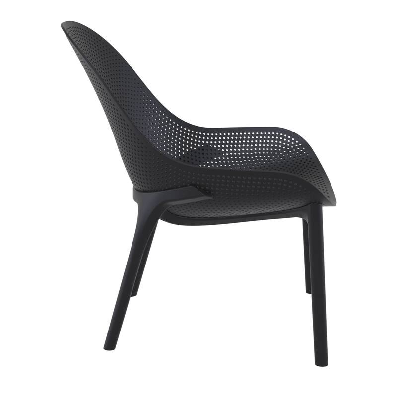 Commercial Grade Outdoor Patio Chair - Black - 32.75"
