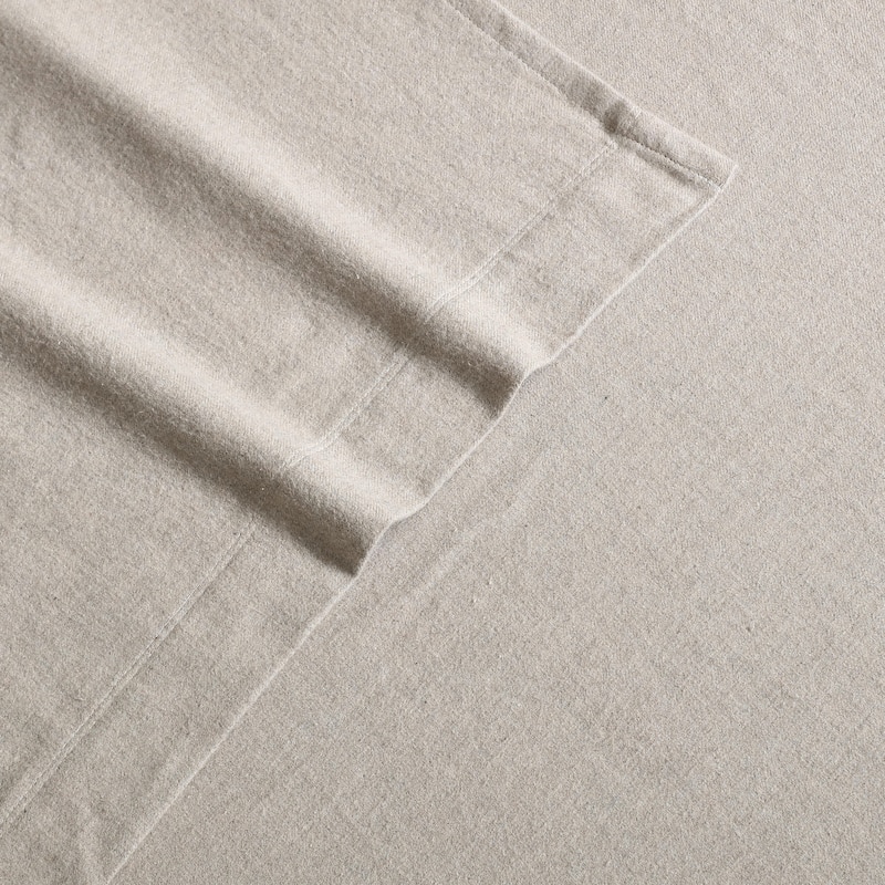 Calvin Klein Melange Cotton Flannel Solid Sheet Set