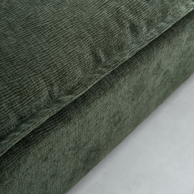 Armless Super Soft Chenille Modular Sofa Design, Single Seater + Ottoman