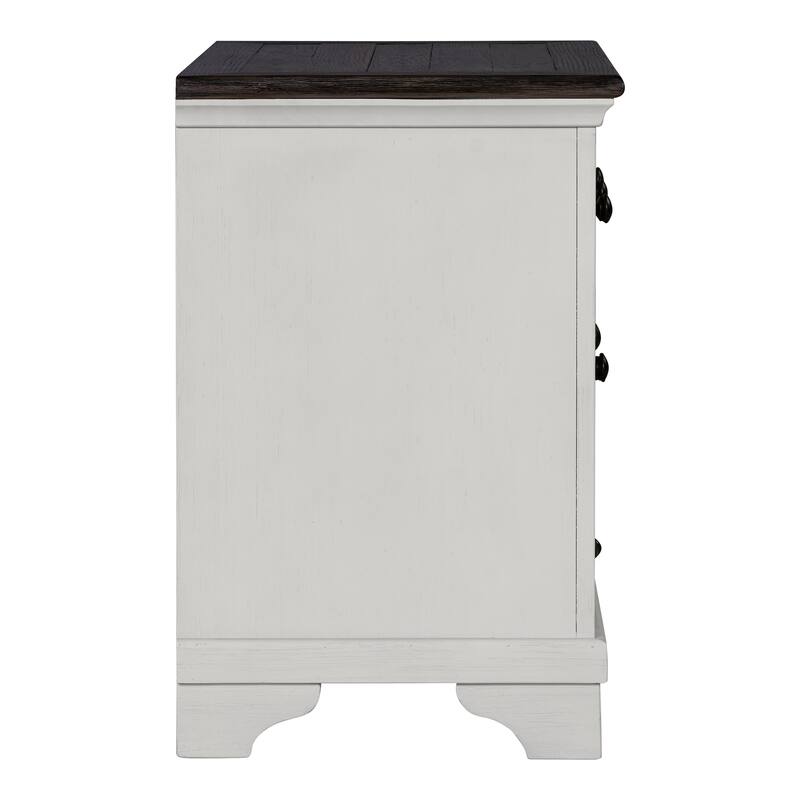 Furniture of America Eryndor Modern Farmhouse 5-Piece White Solid Wood Platform Bedroom Set