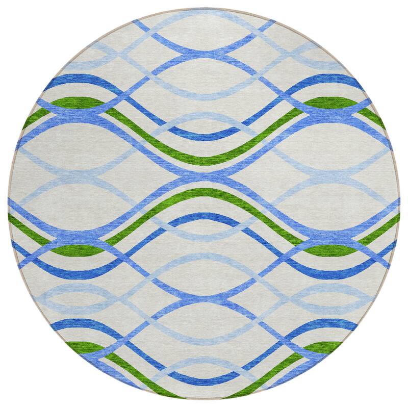 HomeRoots Abstract Transitional Rectangle Outdoor Rug
