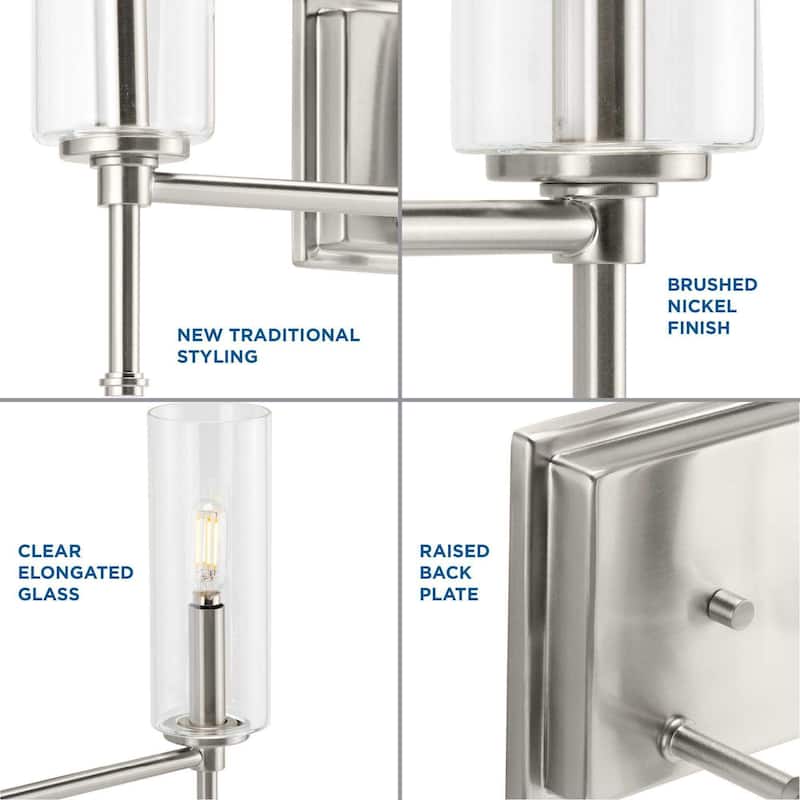 Progress Lighting P300358 Elara 3 Light 5" Wide Bathroom Vanity Light