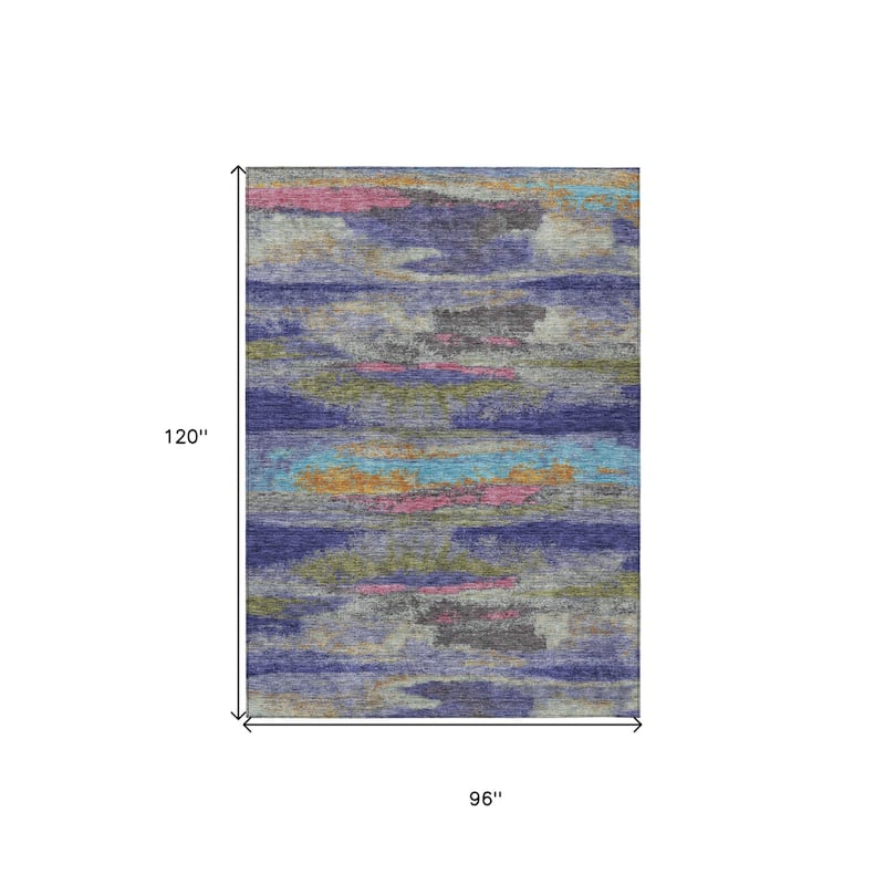 HomeRoots Abstract Transitional Rectangle Outdoor Rug