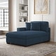 preview thumbnail 41 of 190, Modern Modular Sectional Sofa Corduroy Chaise Lounges Left Facing - Navy Chaise