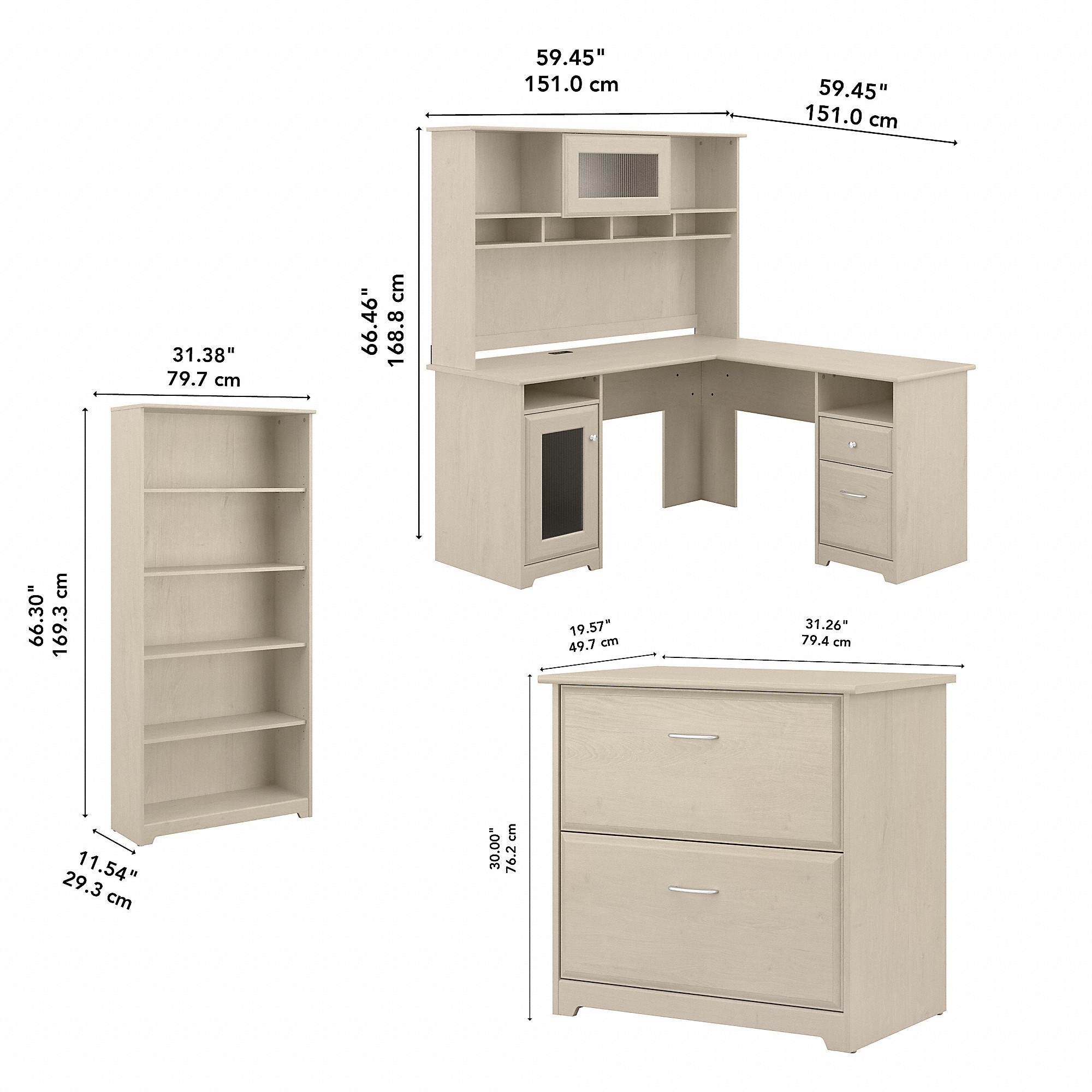 Copper grove daintree corner clearance desk with hutch