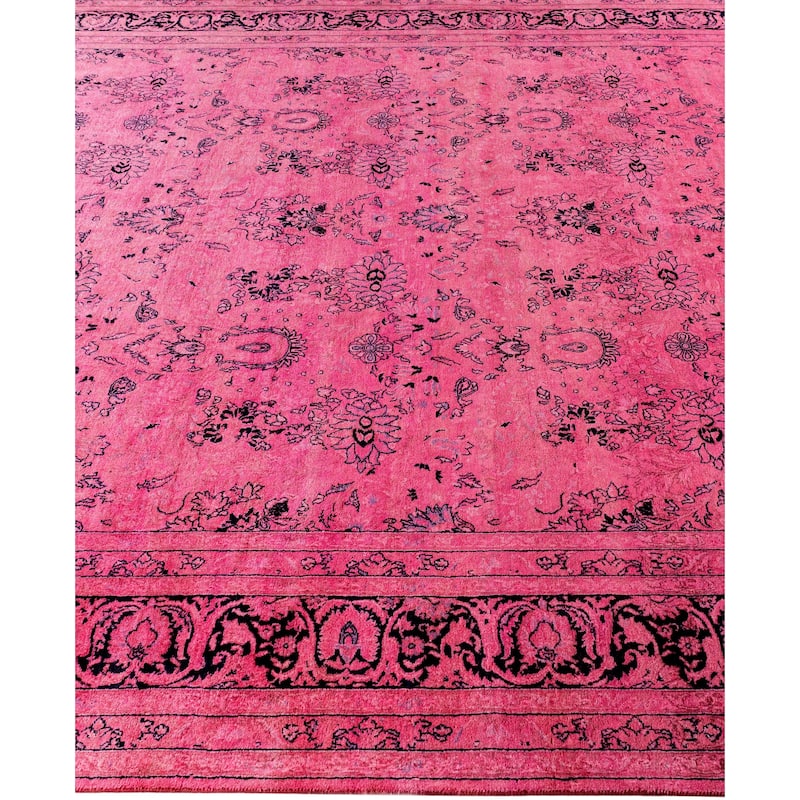 Overdyed One-of-a-Kind Hand-Knotted Area Rug - Pink - 8' 1" x 14' 4"