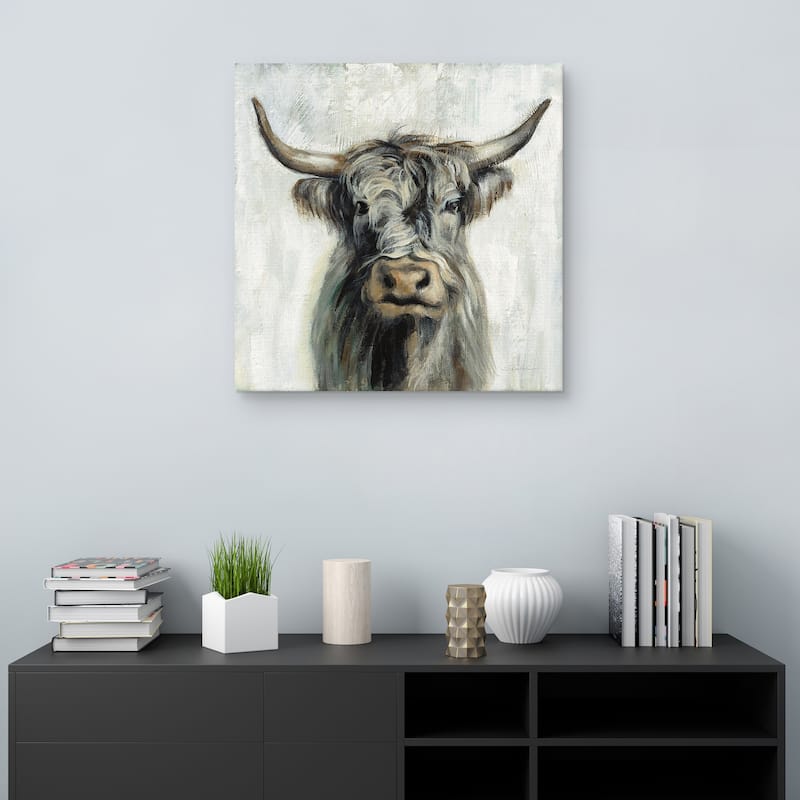 Highland Cow by Silvia Vassileva Canvas Art Print