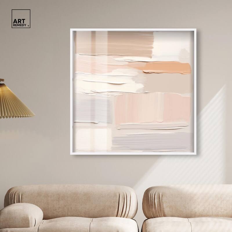 Roseate Cream Tones III Shadowbox by Art Remedy