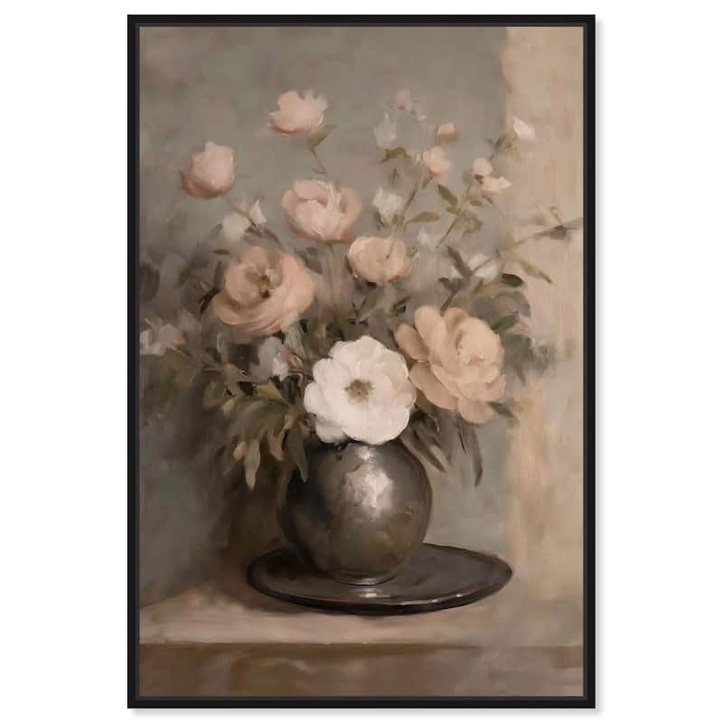 Porcelain Pink Canvas by Art Remedy - Black - 30" x 45"