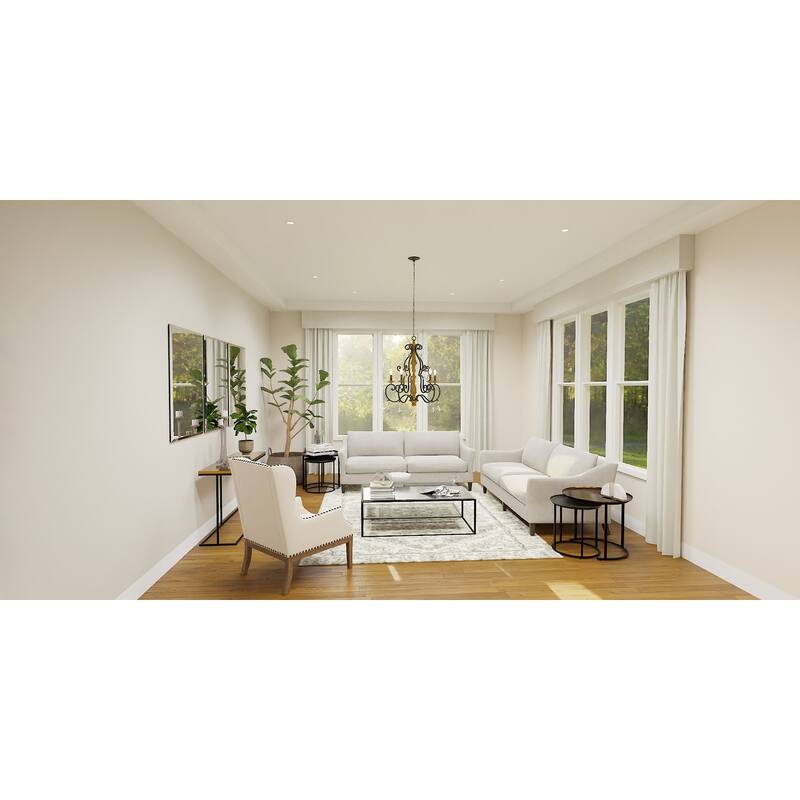 Althea 5-Light Matte Black Chandelier