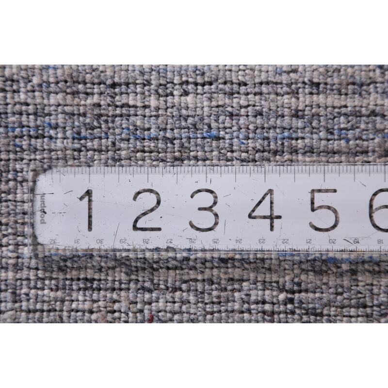 Hand Knotted Oriental 100% Wool Carpet Tribal Animal Pictorial Greys & Charcoal Gabbeh Area Rug - 9' 8'' X 7' 10''