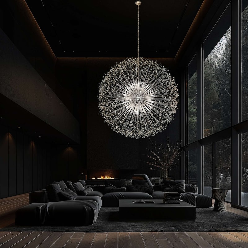 Crystal Chandelier 63" Firework Lighting Starburst Pendant light