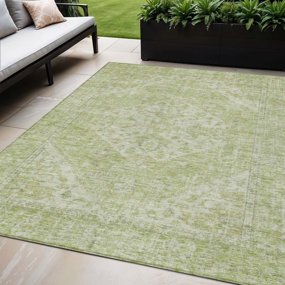 HomeRoots Oriental Traditional Rectangle Outdoor Rug