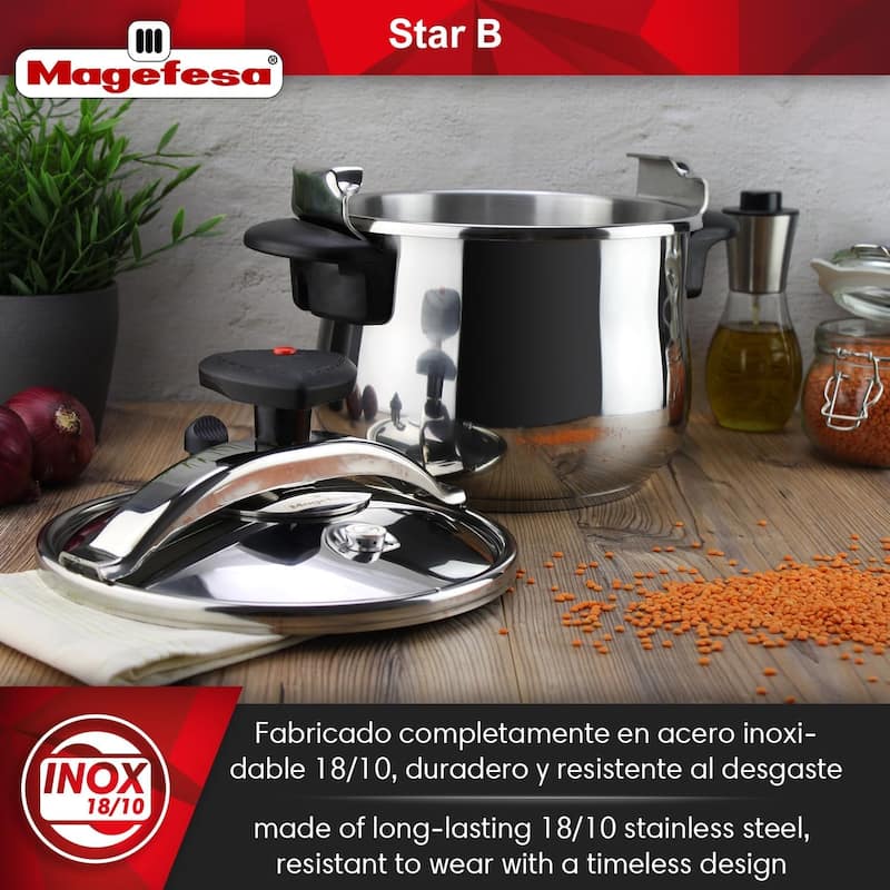 Magefesa Star Belly Stainless Steel Pressure Cooker