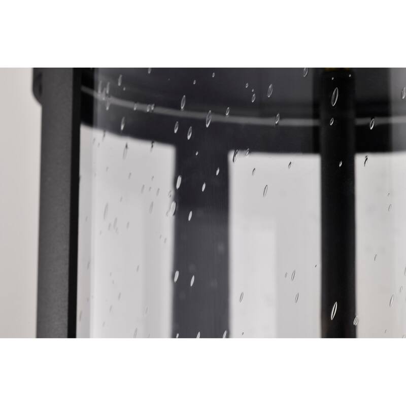 Broadstone 2 Light Hanging Lantern Matte Black with Clear Seeded Glass