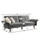 preview thumbnail 40 of 39, Modern Futon Sofa Bed, Convertible Sleeper Sofa with Tapered Wood Legs, 78.35" W, Small Split Back Sofa for Living Room