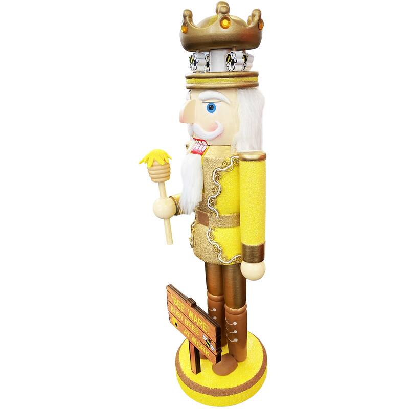 14" Bee Ware of Bees Nutcracker