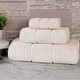 preview thumbnail 22 of 61, Superior Napa Zero Twist Cotton Waffle 3 Piece Bathroom Towel Set Ivory