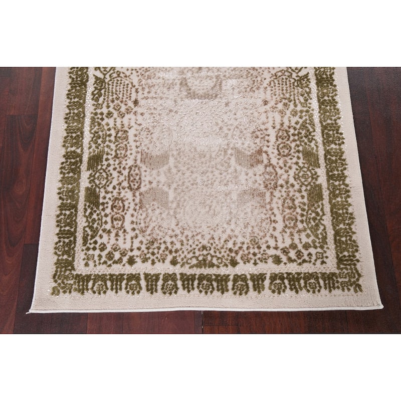 Turkish Geometric Damask Transitional Oriental Rug Home Decor Carpet