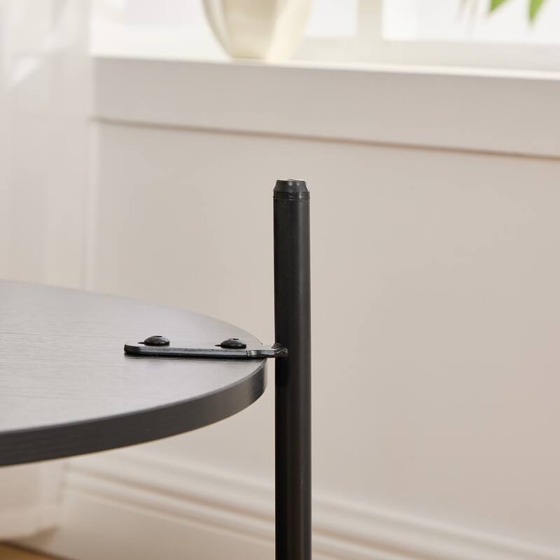 Anmytek 30.7" Storage Bench with Metal Frame Living Room and Entryway Seating with Shelf