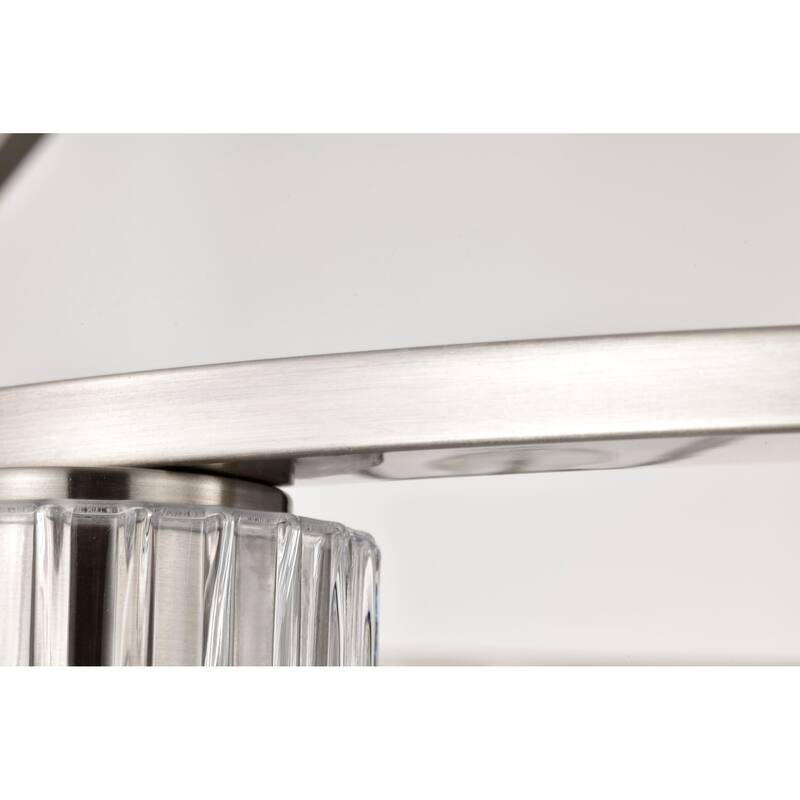 Gianna 6 Light Chandelier Brushed Nickel Finish Clear Glass - Brushed Nickel