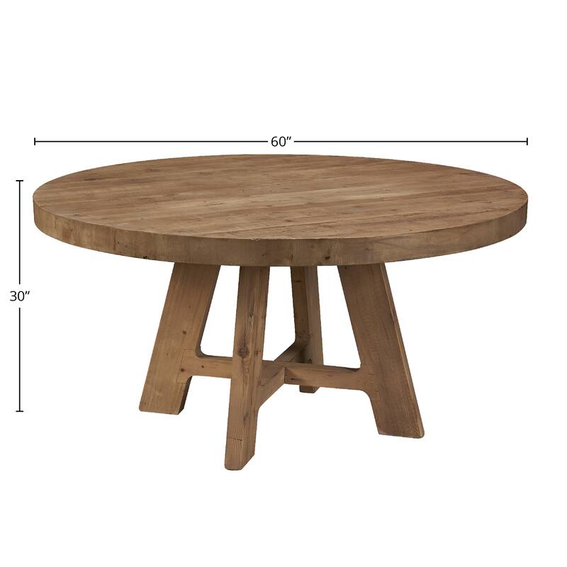 Cape Henry Reclaimed Pine Traditional 60-inch Round Table