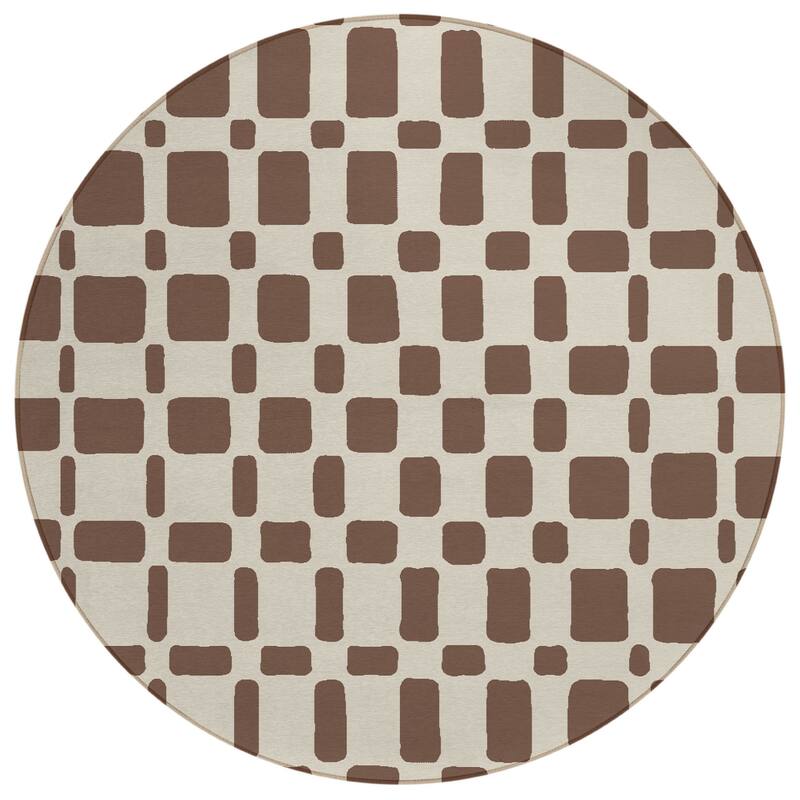 HomeRoots Geometric Transitional Rectangle Outdoor Rug