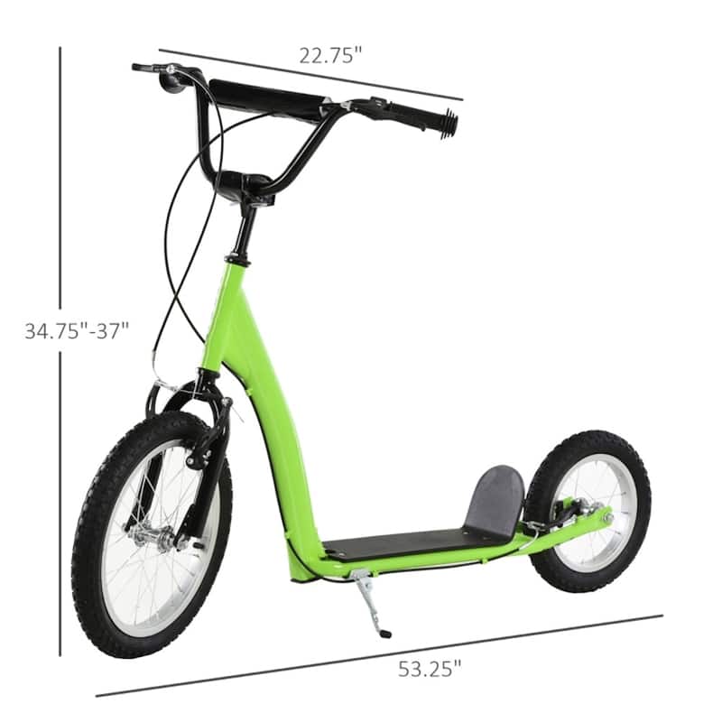 Adjustable Height Balance Training Scooter with Soft Grip Handlebar and Sturdy Rubber Wheels for Kids