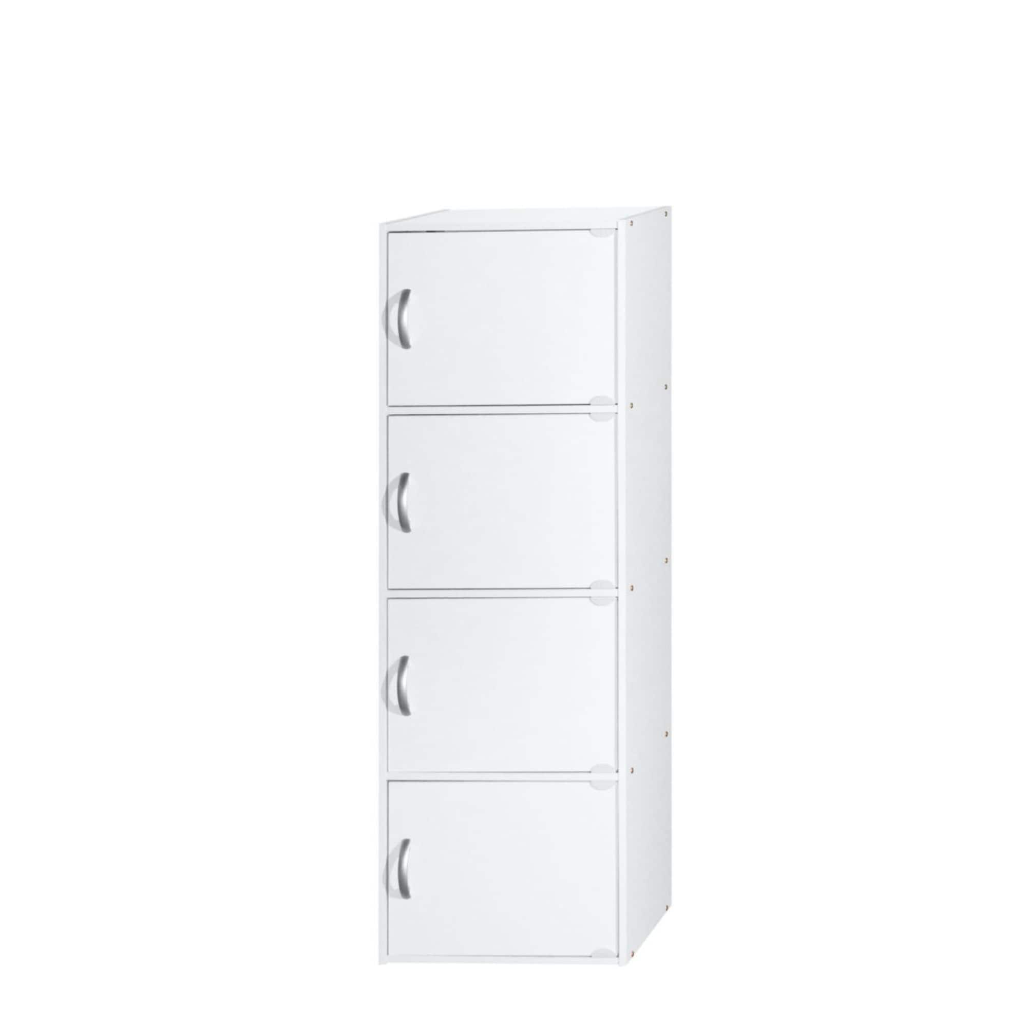 47.25" White Multi-Purpose Bookcase with Doors