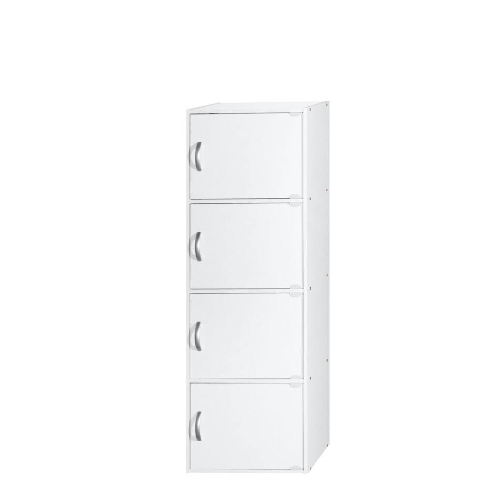 47.25" White Multi-Purpose Bookcase with Doors