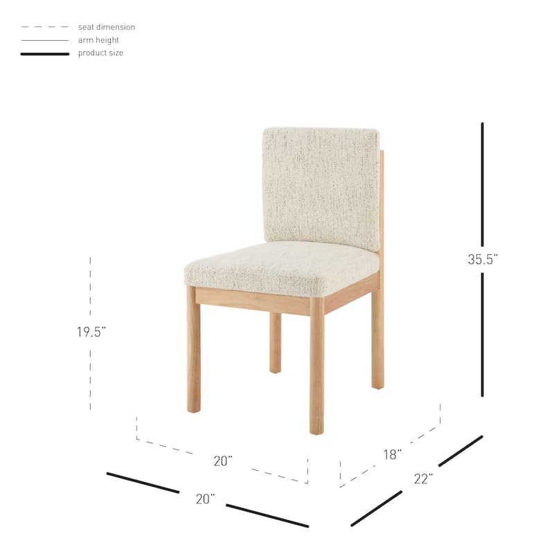 NPD Furniture Melvin Fabric Dining Side Chair (Set of 2)