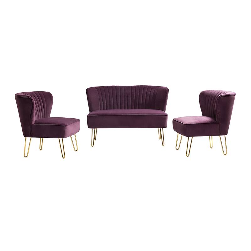 Barto 45" 3 Piece Living Room Set by HULALA HOME